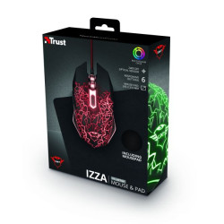 Kit Gamer Trust GXT783 Izza | Enrique Matalon S.A. | Mouse 2400 DPI + Pad Iluminado